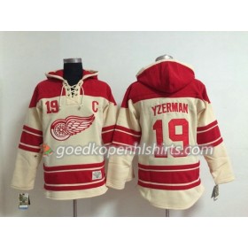 Detroit Red Wings Steve Yzerman 19 Cream Hoodie Sawyer - Mannen